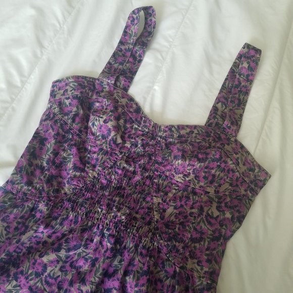 Free People Purple Floral Mini Dress – Size S. fp52 - Picture 3 of 9